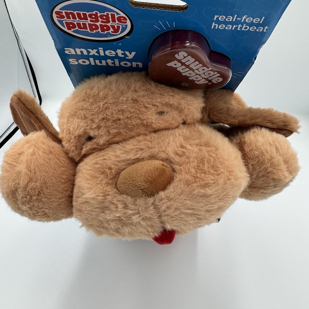 Original Snuggle Puppy Heartbeat Stuffed Toy Dogs Anxiety - Brown - New - Picture 2 of 7